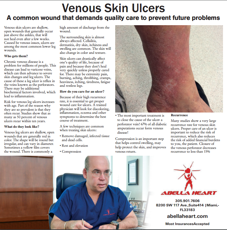 Venous skin ulcer article